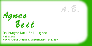 agnes beil business card